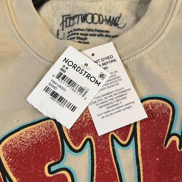 Fleetwood Mac Cotton Blend Graphic Sweatshirt - Sand - Picture 6 of 6